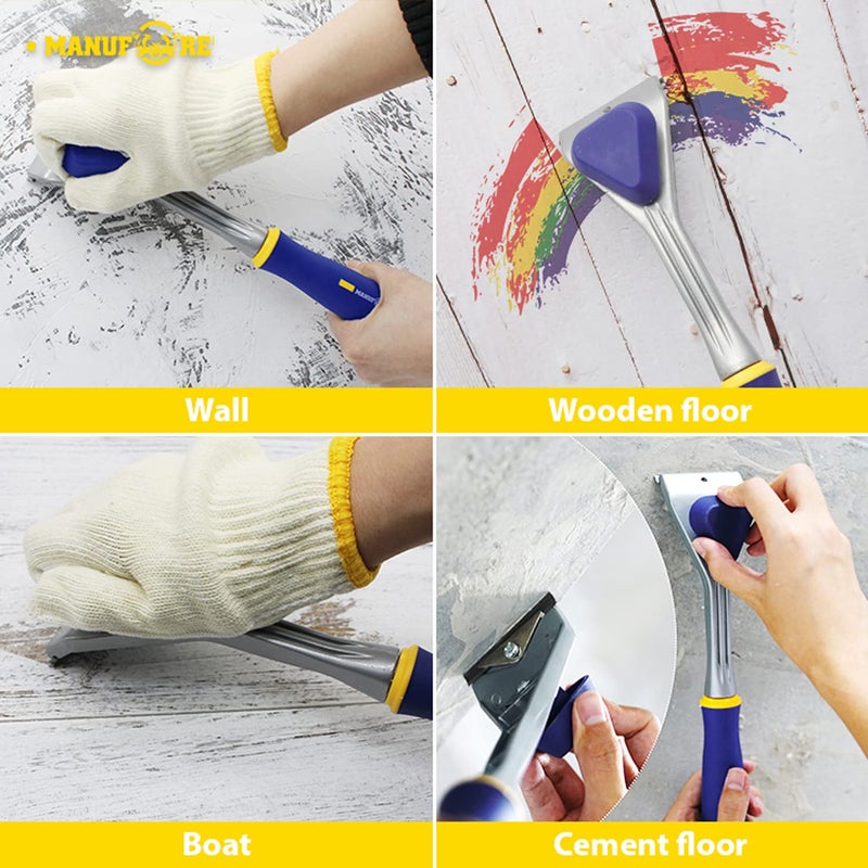 MANUFORE Paint Scraper with 2.5 Inch Double-edged Tungsten Steel Carbide Scraper for removing paint, glue, grout - Image 5